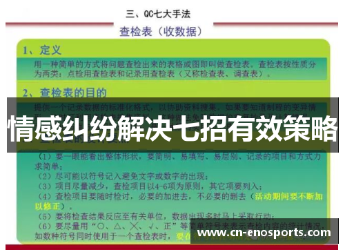 情感纠纷解决七招有效策略